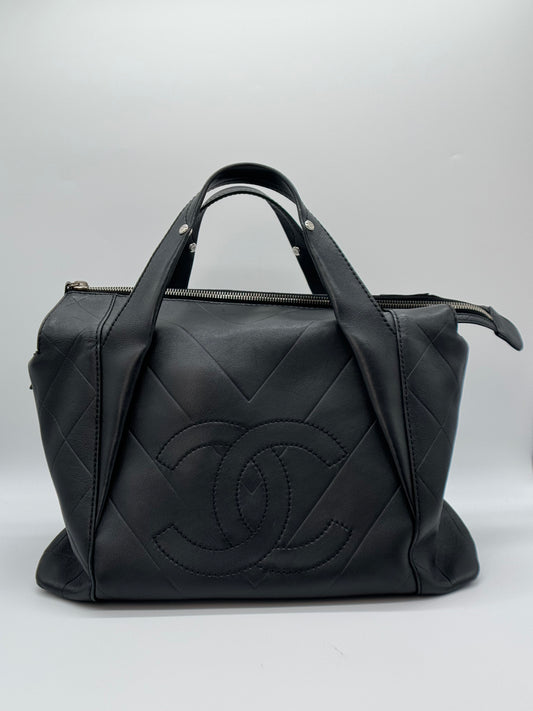 Chanel Lambskin Chevron Boston Handbag 11 Series